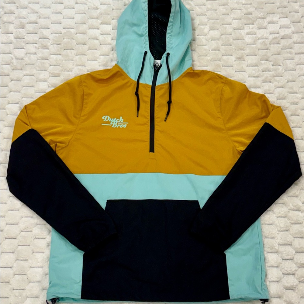 Dutch Bros "Always Stoked" Colorblock Windbreaker - Medium